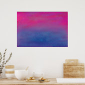Abstract landschap Magenta Sky Poster (Keuken)
