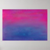 Abstract landschap Magenta Sky Poster (Voorkant)