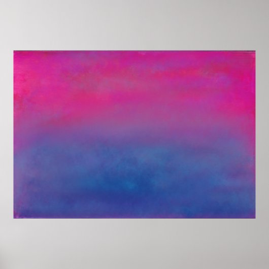 Abstract landschap Magenta Sky Poster (Voorkant)
