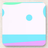 Abstract landschap met 3 Monen - Onderzetter (Voorkant)