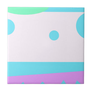 Abstract landschap met 3 moons Tegel Tegeltje