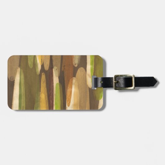 Abstract landschap met aardtoon bagagelabel (Voorkant horizontaal)