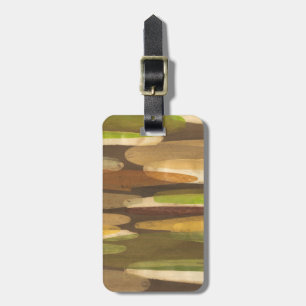 Abstract landschap met aardtoon bagagelabel
