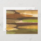 Abstract landschap met aardtoon briefkaart (Voorkant / Achterkant)