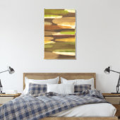 Abstract landschap met aardtoon canvas afdruk (Insitu (Slaapkamer))