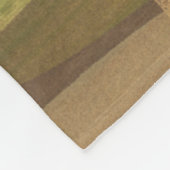 Abstract landschap met aardtoon fleece deken (Hoek)