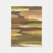 Abstract landschap met aardtoon fleece deken (Voorkant)
