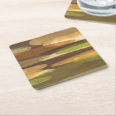 Abstract landschap met aardtoon kartonnen onderzetters (Schuin)