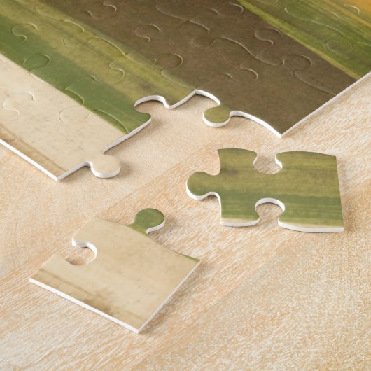 Abstract landschap met aardtoon legpuzzel (Zijkant)