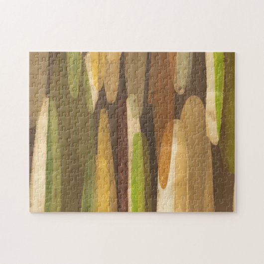 Abstract landschap met aardtoon legpuzzel (Horizontaal)