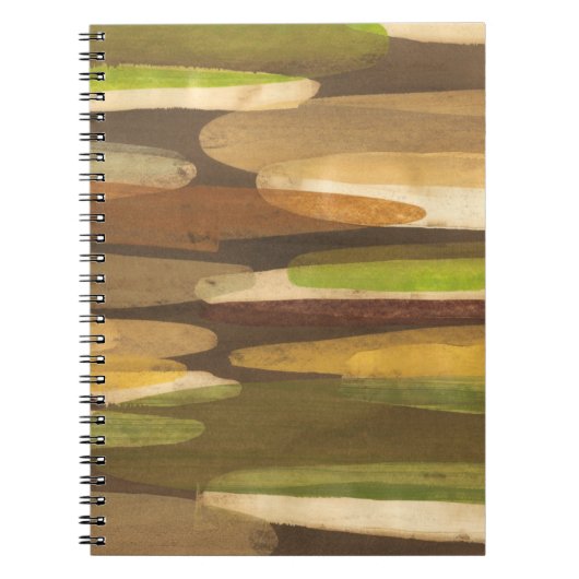Abstract landschap met aardtoon notitieboek (Voorkant)