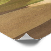 Abstract landschap met aardtoon poster (Hoek)