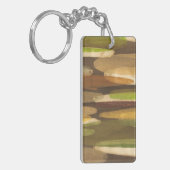 Abstract landschap met aardtoon sleutelhanger (Voorkant Links)