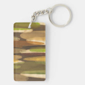 Abstract landschap met aardtoon sleutelhanger (achterkant)