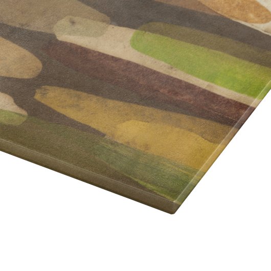 Abstract landschap met aardtoon snijplank (Hoek)