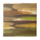 Abstract landschap met aardtoon tegeltje (Voorkant)
