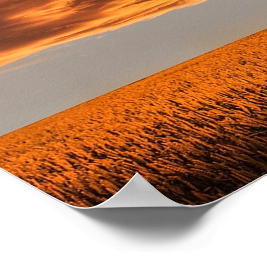 abstract landschap met eenzame natuur poster (Hoek)