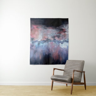Abstract Landschap met Levendige Tinten v3 Wandkleed