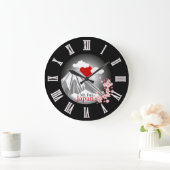 Abstract landschap met Mt. Fuji en kersenbloesem Grote Klok (Huis)