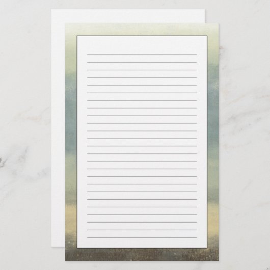 Abstract landschap met overcast Sky Briefpapier (Voorkant / Achterkant)