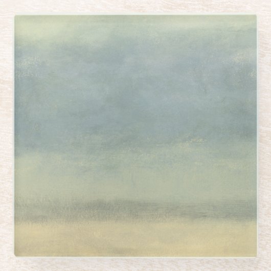 Abstract landschap met overcast Sky Glazen Onderzetter (Voorkant)