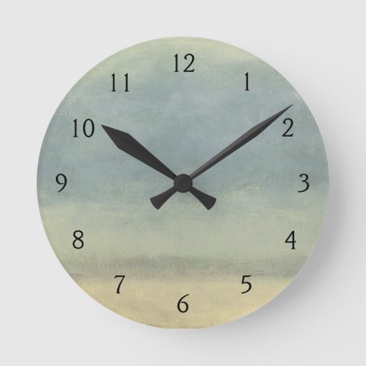 Abstract landschap met overcast Sky Ronde Klok (Voorkant)