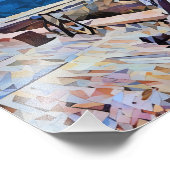 Abstract landschap met Uitzicht en persoon aan zee Foto Afdruk (Hoek)