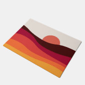 Abstract landschap met zee bij zonsondergang deurmat (Schuin)