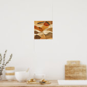 abstract, landschap, minimalistisch, mid-century m poster (Keuken)
