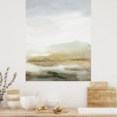 Abstract landschap Misty Brown Vertical Wall Art Poster (Keuken)