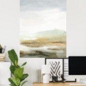 Abstract landschap Misty Brown Vertical Wall Art Poster (Thuiskantoor)