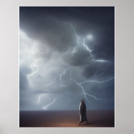 Abstract landschap modern uniek surrealistisch poster