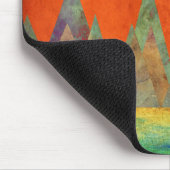 Abstract landschap Oranje hemel met volle maan ber Muismat (Hoek)