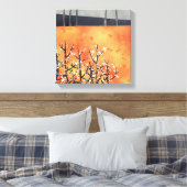 Abstract landschap Oranje kunst Canvas Afdruk (Insitu (Slaapkamer))