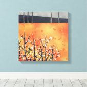 Abstract landschap Oranje kunst Canvas Afdruk (Insitu (Houten vloer))