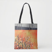 Abstract landschap Oranje kunst Tote Bag (Voorkant)