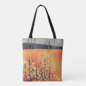 Abstract landschap Oranje kunst Tote Bag (Achterkant)