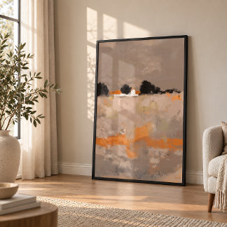 Abstract Landschap Platteland (zonder lijst) Poster