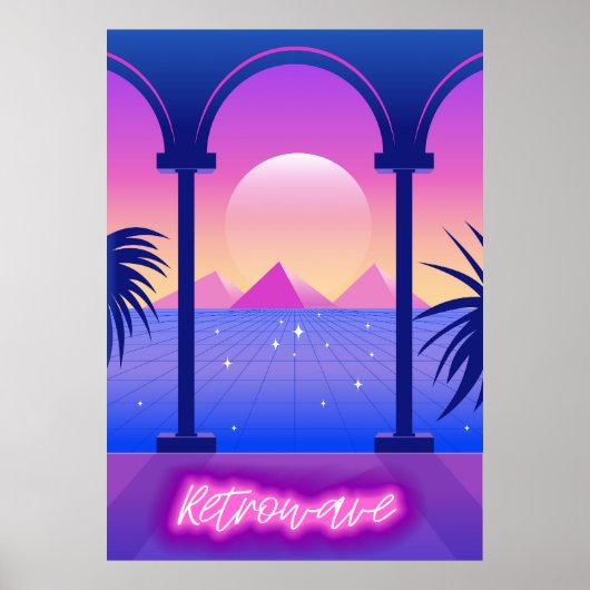 Abstract landschap poster (Voorkant)