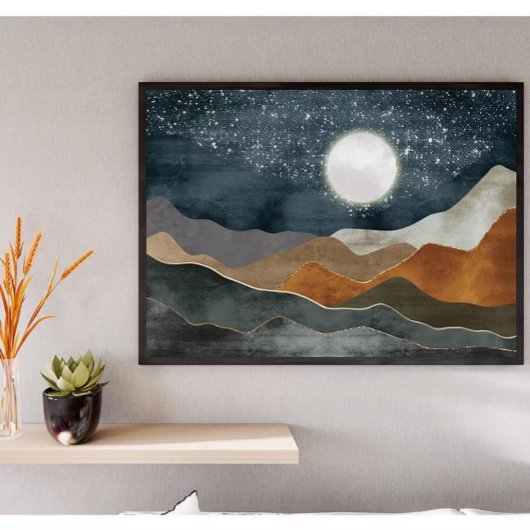 Abstract landschap Poster