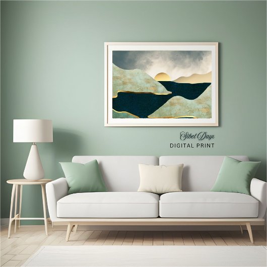 Abstract landschap Poster