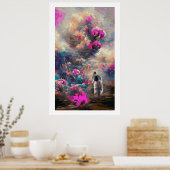 Abstract landschap poster (Keuken)