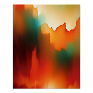 Abstract Landschap Poster Achtergrond Behang Art