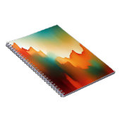 Abstract Landschap Poster Achtergrond Behang Art Notitieboek (Rechterzijde)