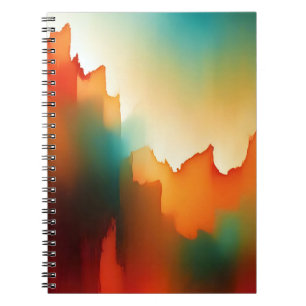 Abstract Landschap Poster Achtergrond Behang Art Notitieboek