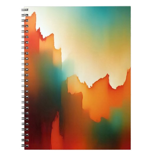 Abstract Landschap Poster Achtergrond Behang Art Notitieboek (Voorkant)