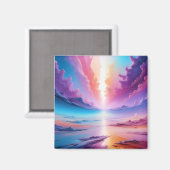 Abstract Landschap Sky Space Achtergrond Wallpaper Magneet (Voorkant / Achterkant)