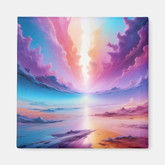 Abstract Landschap Sky Space Achtergrond Wallpaper Magneet (Voorkant)