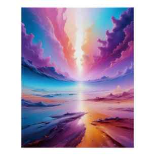 Abstract Landschap Sky Space Achtergrond Wallpaper Perfect Poster