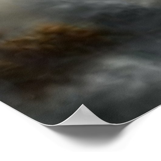 Abstract landschap storm Golden Gate Bridge Poster (Hoek)